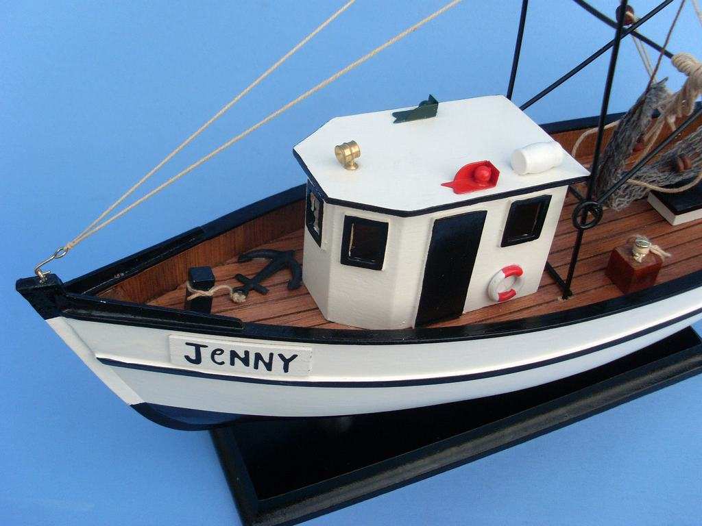 Wooden Forrest Gump - Jenny Model Shrimp Boat 16"