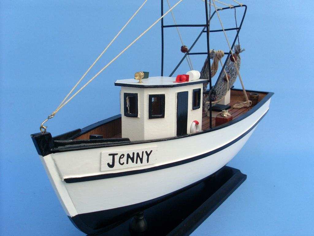 Wooden Forrest Gump - Jenny Model Shrimp Boat 16"