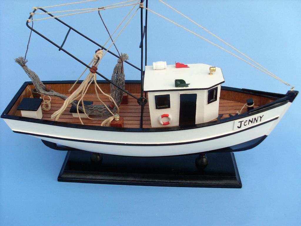 Wooden Forrest Gump - Jenny Model Shrimp Boat 16"