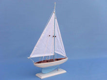Load image into Gallery viewer, Wooden Light Blue Pacific Sailer Model Sailboat Decoration 17&quot;&quot;