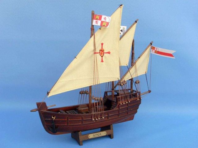Wooden Nina Model Ship 12""