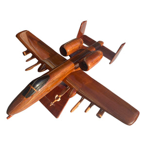 A10 Warthog Mahogany Wood Desktop Aircraft Model