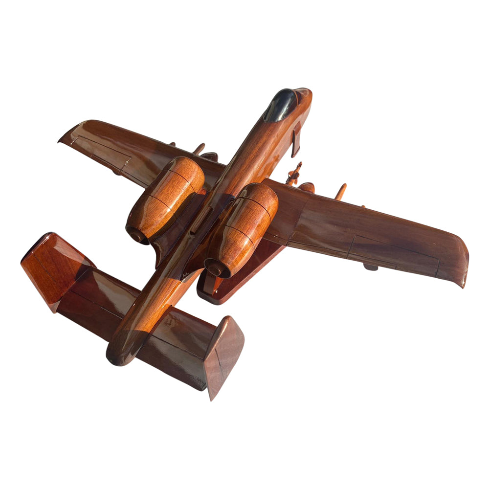 A10 Warthog Mahogany Wood Desktop Aircraft Model