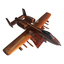 Load image into Gallery viewer, A10 Warthog Mahogany Wood Desktop Aircraft Model