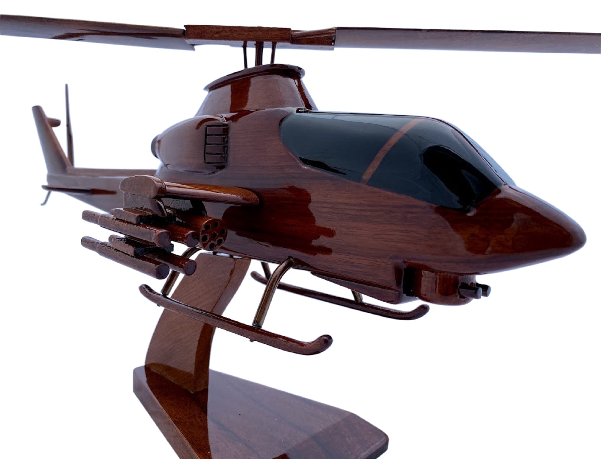 AH1G Cobra  Mahogany Wood Desktop Helicopter Model