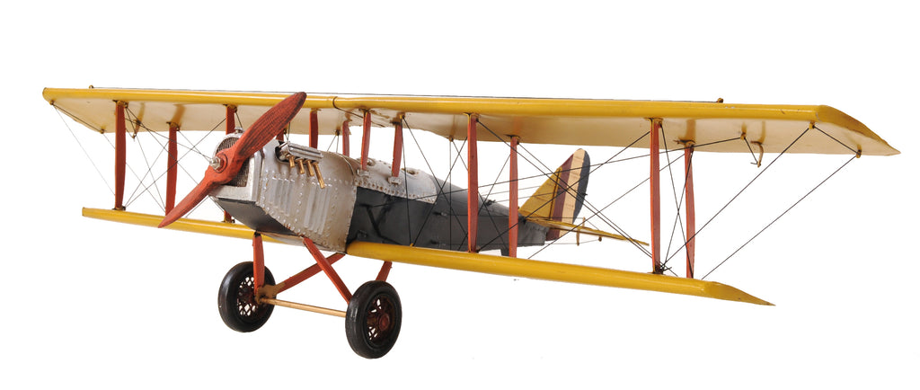 Yellow Curtis Jenny Plane 1:18