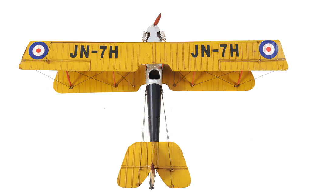 Yellow Curtis Jenny Plane 1:18