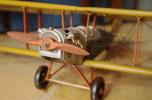 Yellow Curtis Jenny Plane 1:18