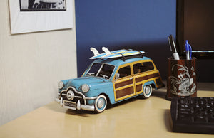 1949 Ford Wagon Car W/Two Surfboards