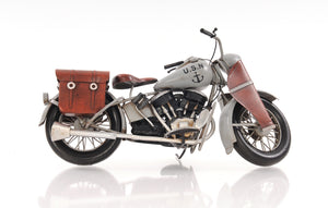 1942 Indian Model 741 Grey Motorcycle 1:7