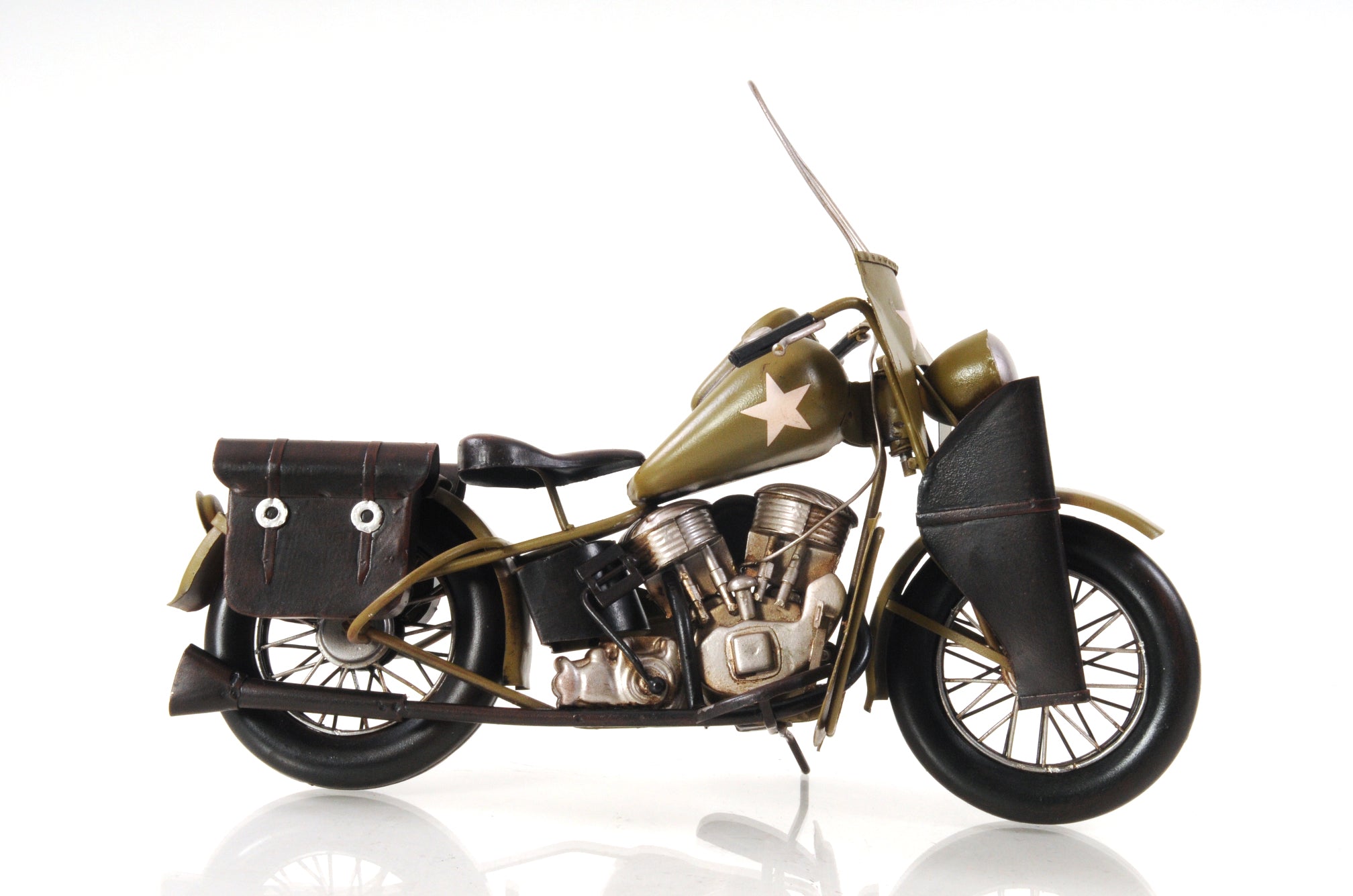 1942 Yellow Motorcycle 1:12