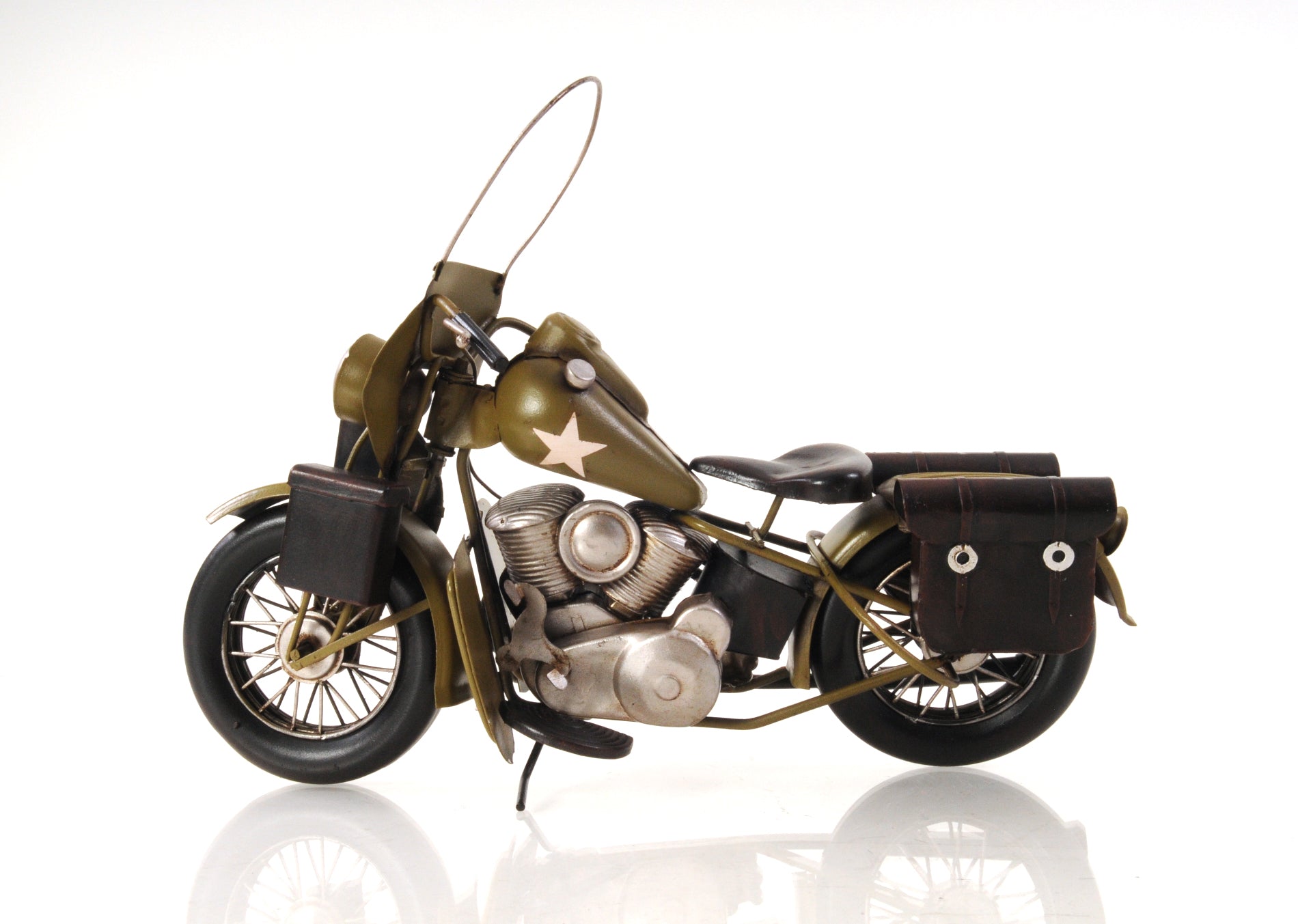 1942 Yellow Motorcycle 1:12