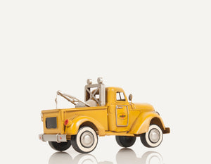1926 Pennzoil Tow Truck Yellow Metal Handmade