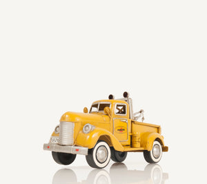1926 Pennzoil Tow Truck Yellow Metal Handmade
