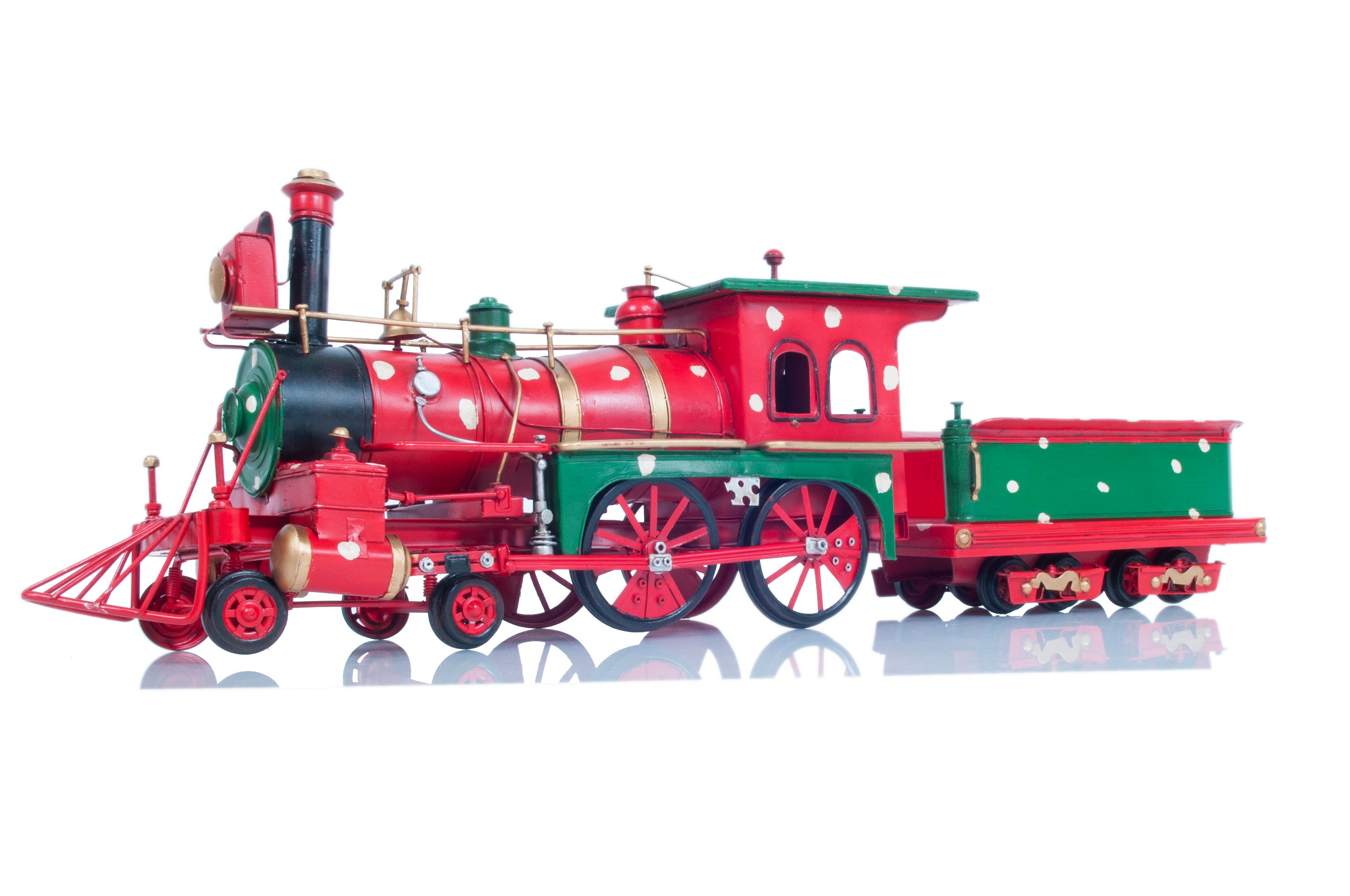 Christmas Train Model Handmade Tin Metal Handmade