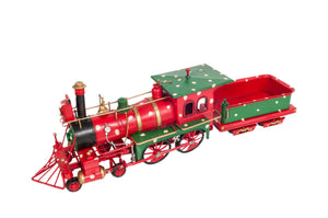Christmas Train Model Handmade Tin Metal Handmade