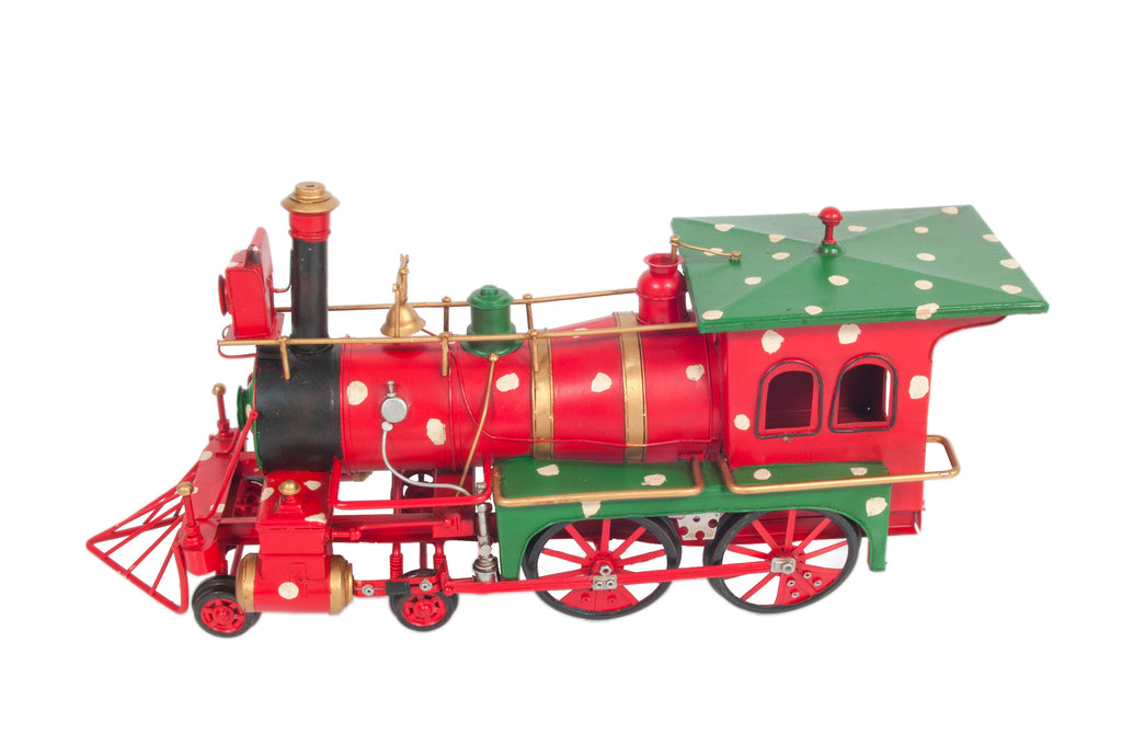 Christmas Train Model Handmade Tin Metal Handmade