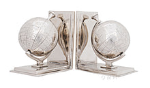 Load image into Gallery viewer, Alum Globe Bookend Set Of Two