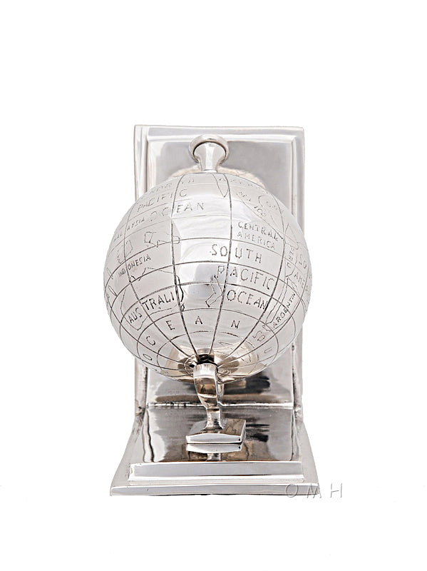 Alum Globe Bookend Set Of Two