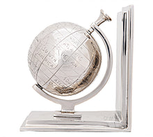 Load image into Gallery viewer, Alum Globe Bookend Set Of Two