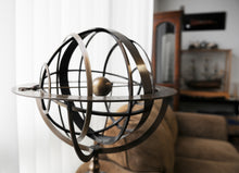 Load image into Gallery viewer, Brass Armillary With Wood Stand