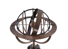 Load image into Gallery viewer, Brass Armillary With Wood Stand