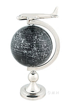 Load image into Gallery viewer, Airplane On Globe W Brass Stand