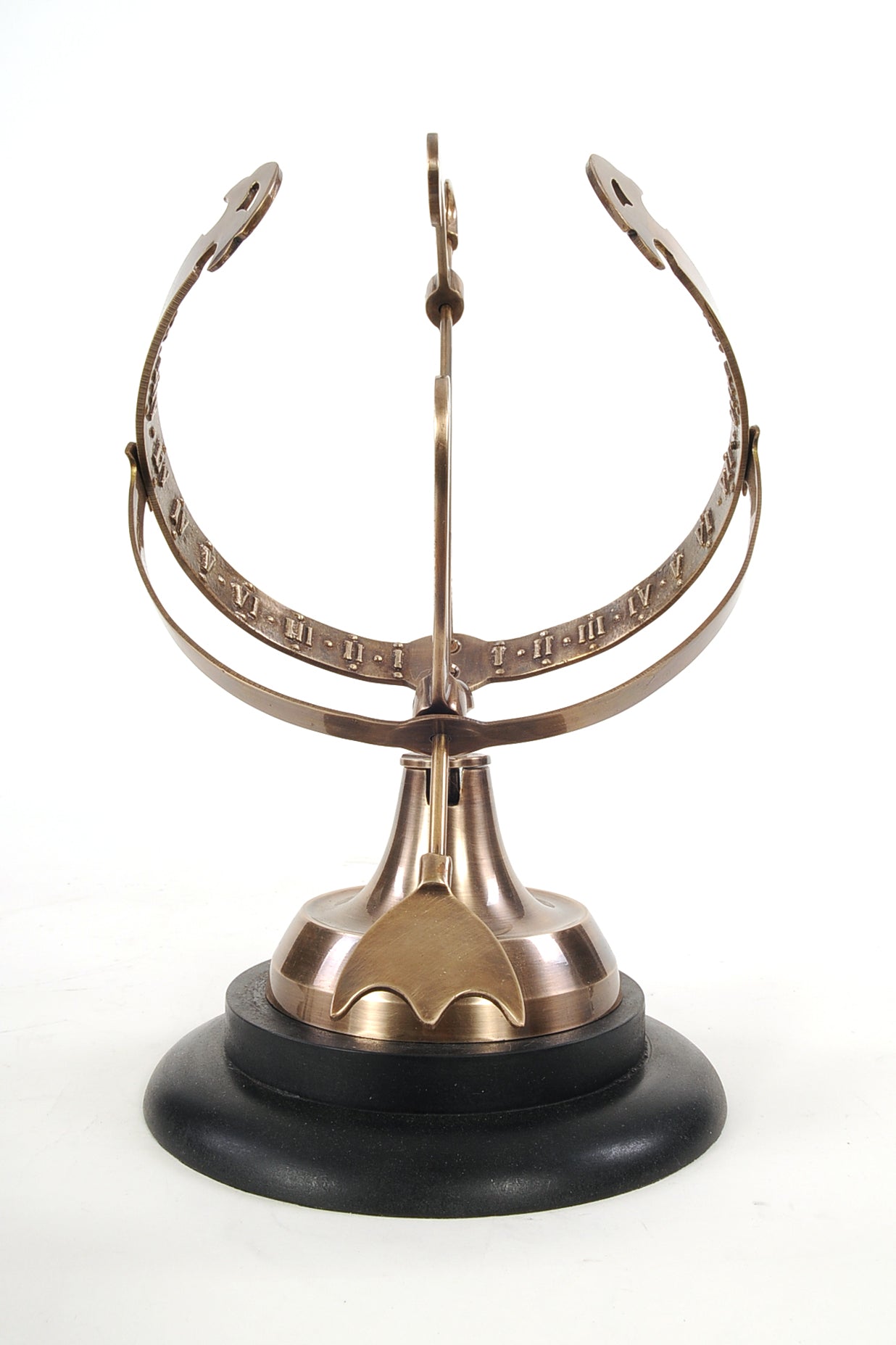 Brass Armillary On Wooden Base