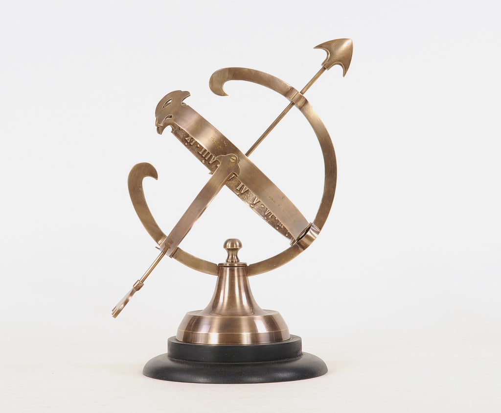 Brass Armillary On Wooden Base