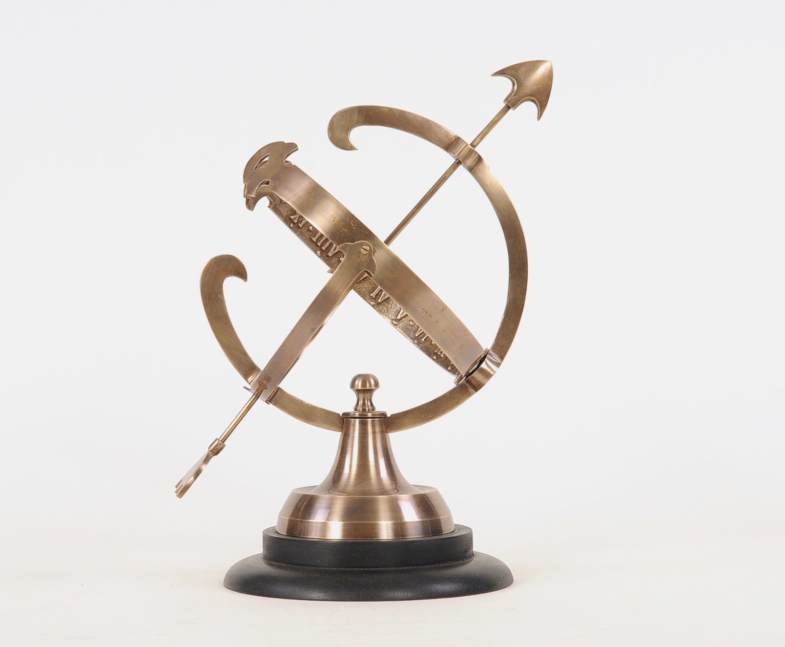 Brass Armillary On Wooden Base