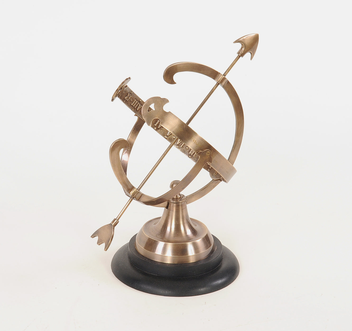 Brass Armillary On Wooden Base