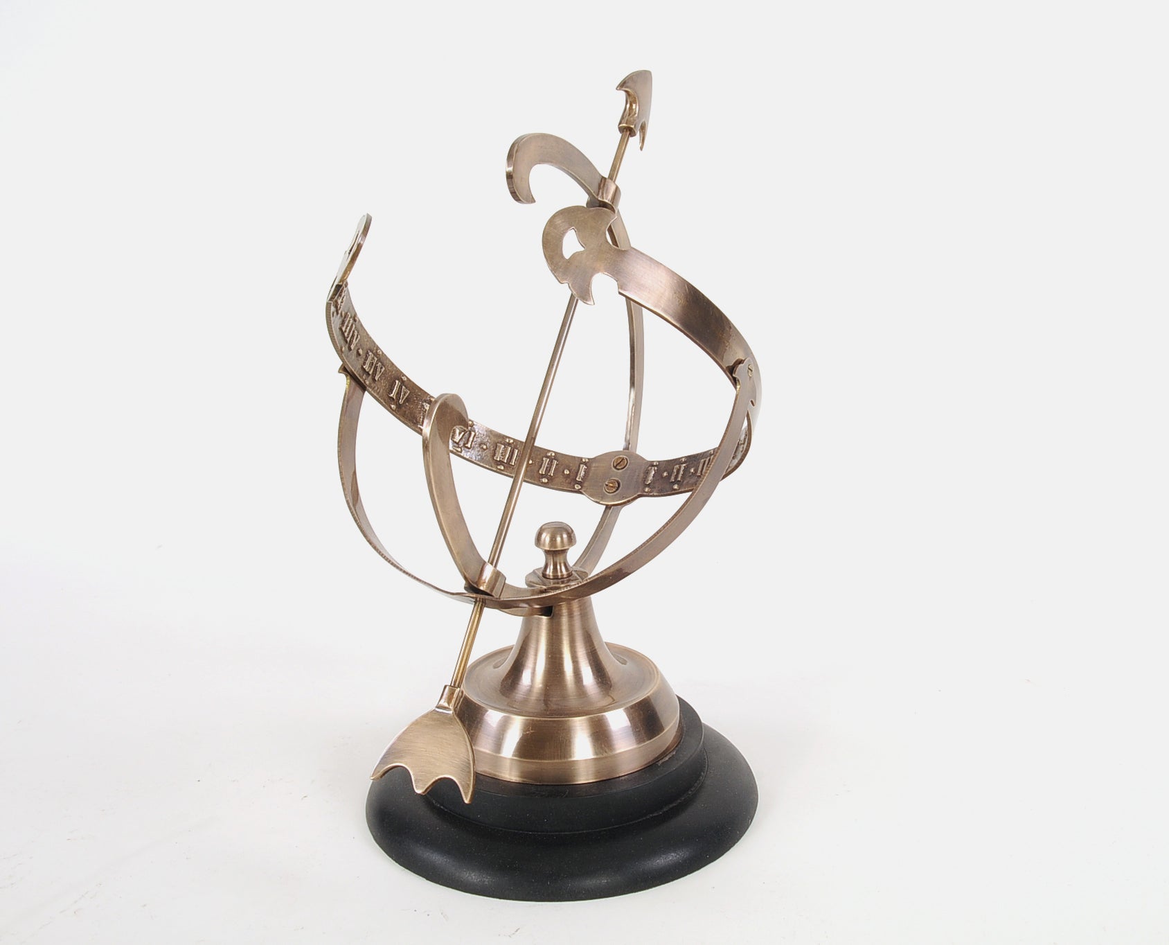 Brass Armillary On Wooden Base