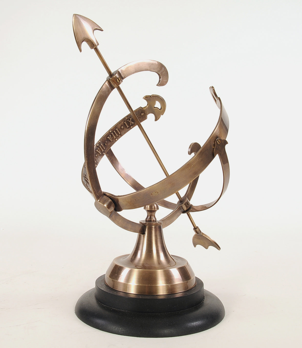 Brass Armillary On Wooden Base