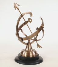 Load image into Gallery viewer, Brass Armillary On Wooden Base