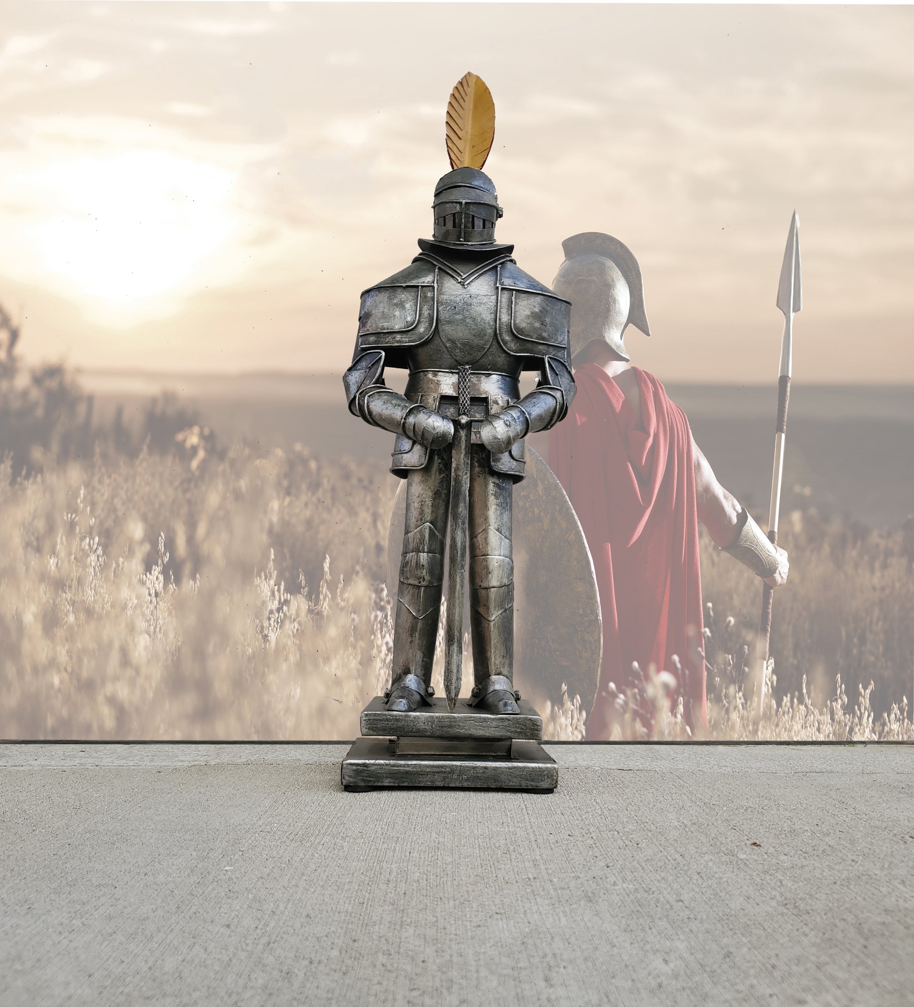 Metal Decorative Handmade Tin Medieval Armor Suit