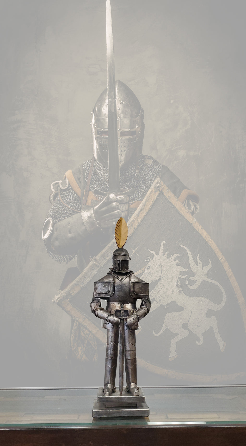 Metal Decorative Handmade Tin Medieval Armor Suit