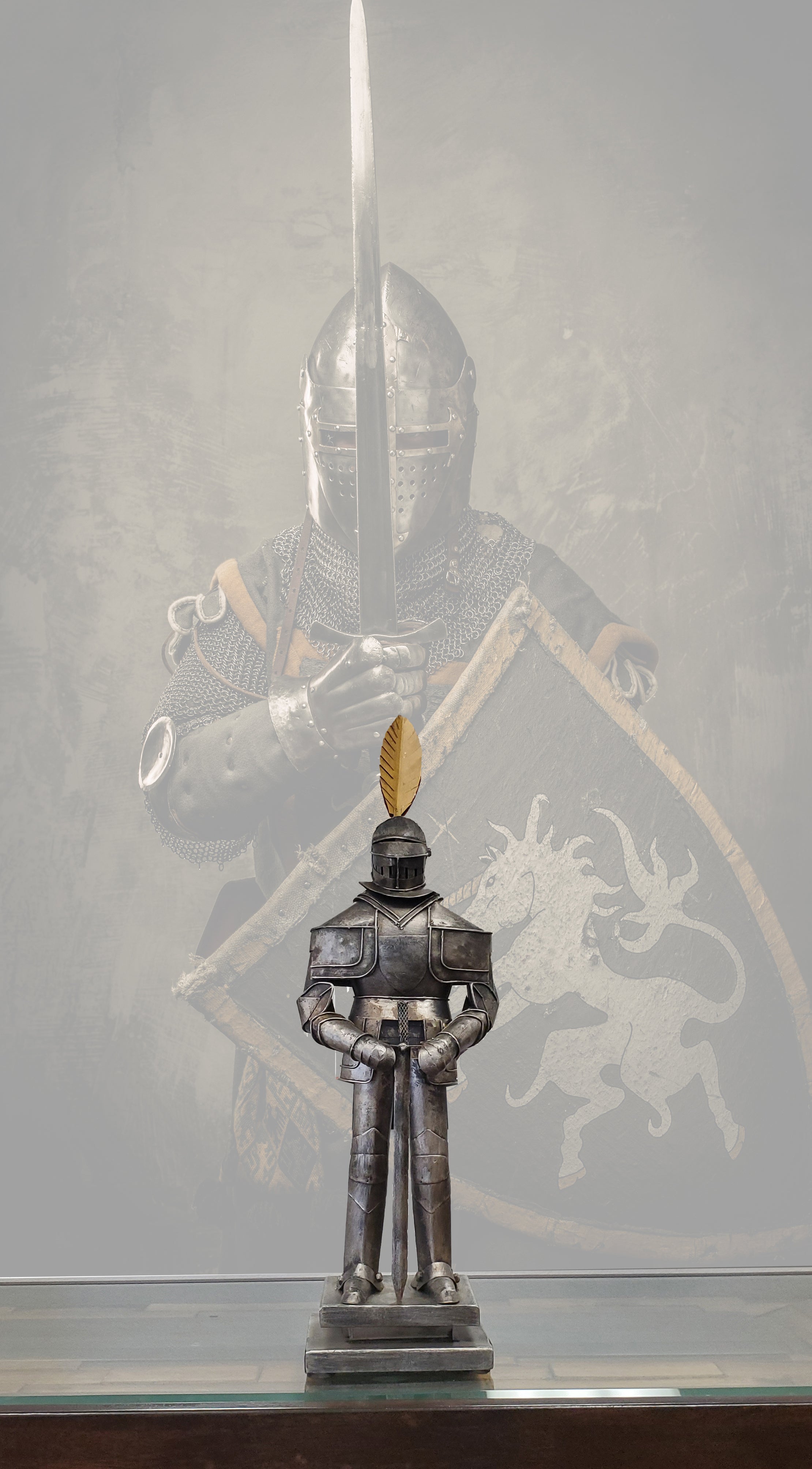 Metal Decorative Handmade Tin Medieval Armor Suit