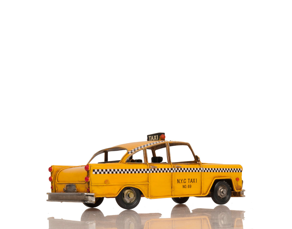 Handmade Tin Classic New York City Taxi Model