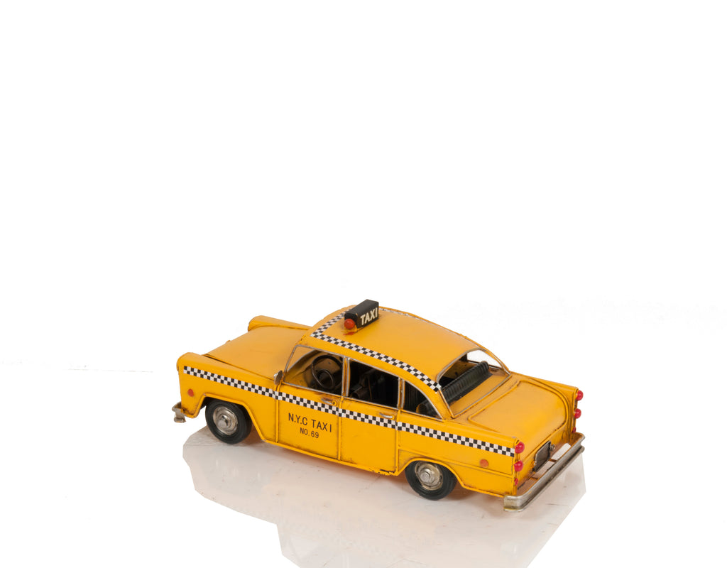Handmade Tin Classic New York City Taxi Model