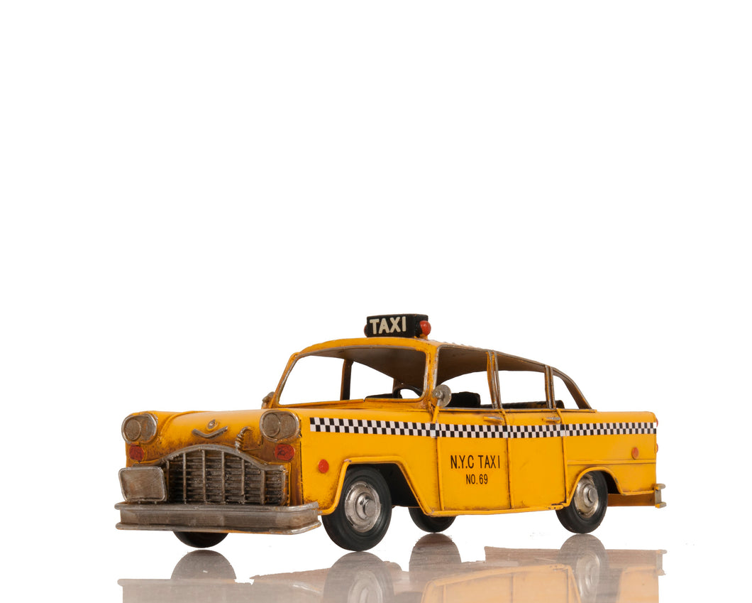 Handmade Tin Classic New York City Taxi Model