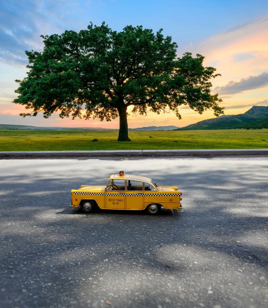 Handmade Tin Classic New York City Taxi Model