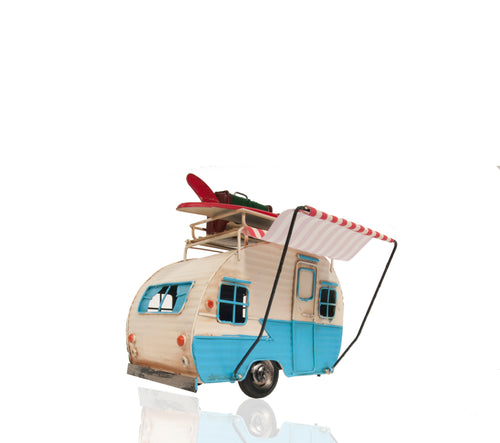 Classic Camper with photo frame, piggy bank, Metal