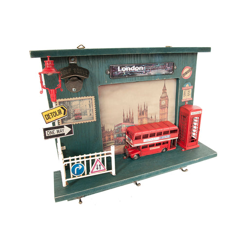 Vintage Double Decker London Bus Shadow Box