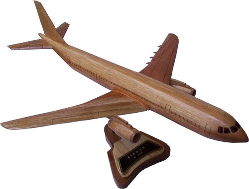 Airbus A300 Mahogany Wood Desktop Airplane Model