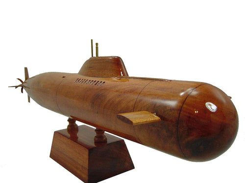 Akula Class Submarine Mahogany Wood Desktop  Ships Sail boats & Subs Model