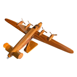 B24 Liberator Mahogany Wood Desktop Airplane Model