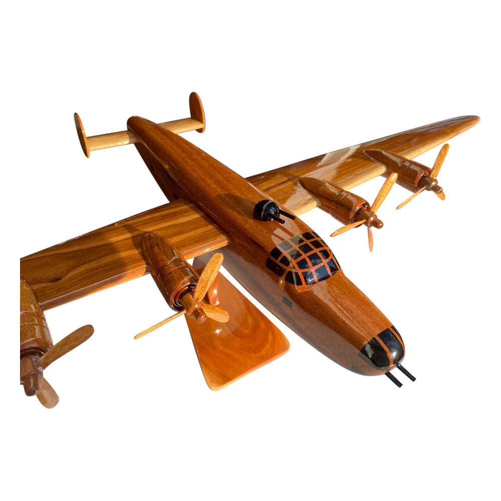 B24 Liberator Mahogany Wood Desktop Airplane Model