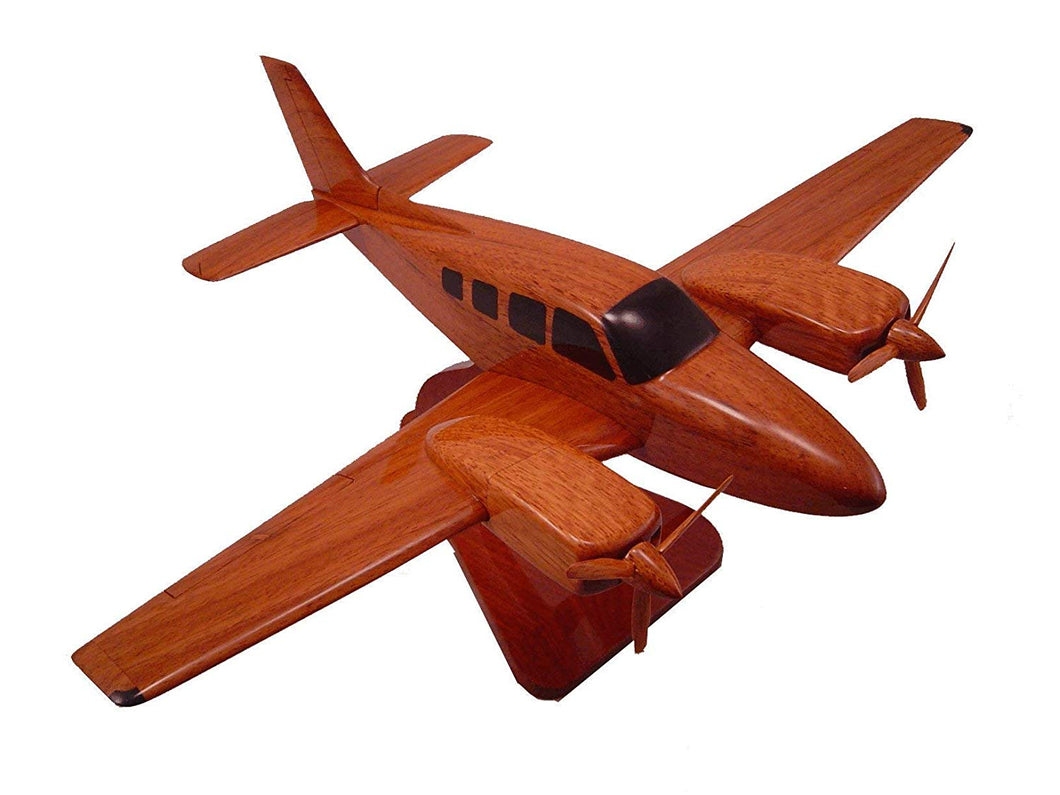 Beech Baron 58 Mahogany Wood Desktop Airplane Model