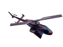 Load image into Gallery viewer, Bell 222 Airwolf Mahogany Wood Desktop Helicopter Model