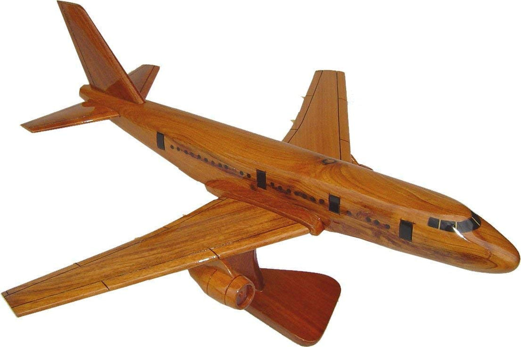 Boeing 767 Mahogany Wood Desktop Airplane Model